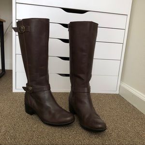Clark’s brown leather boots